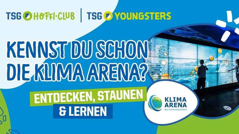 Infobild zur Kooperation des TSG Hoffi-Clubs und der Klima Arena